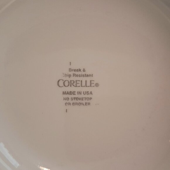 4 Corelle "COUNTRY COTTAGE" Soup/Salad/Cereal Bowls 6 1/4" Green & Blue Stripe - Picture 11 of 13